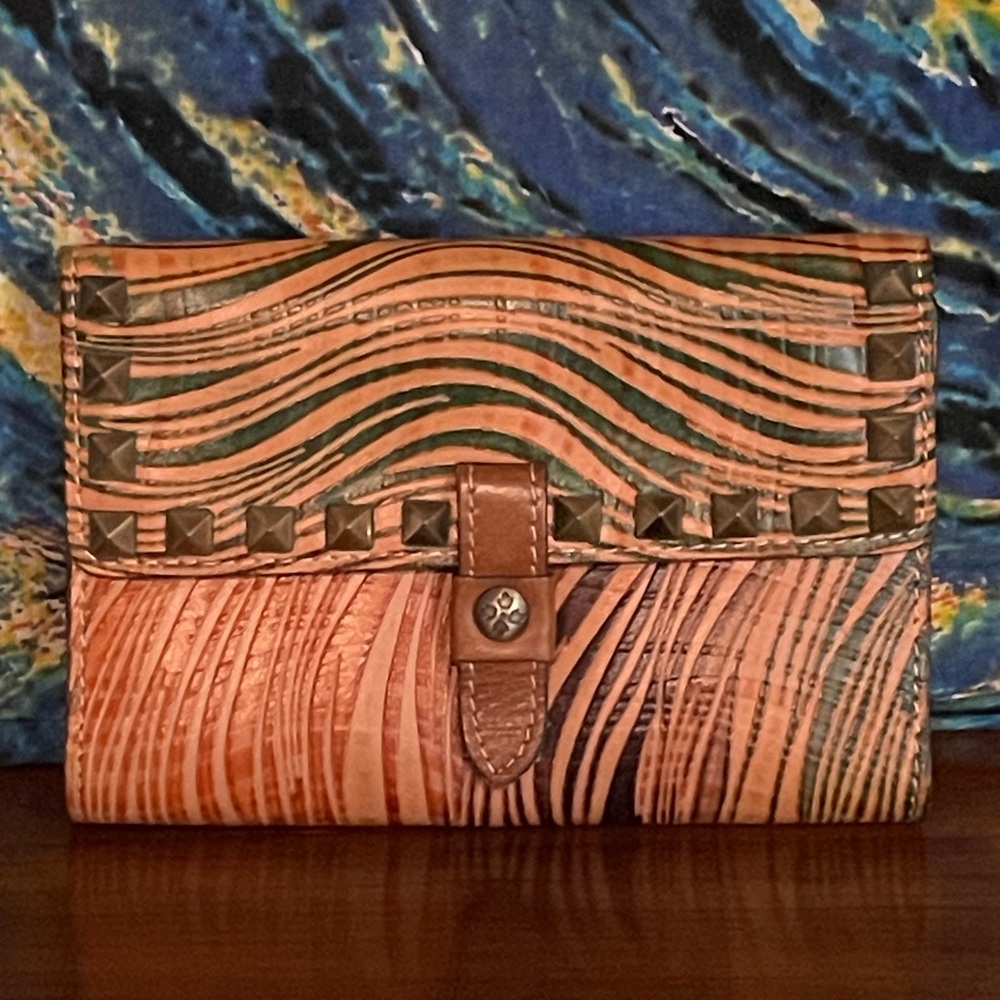 Patricia Nash Wavy Stripe wallet large